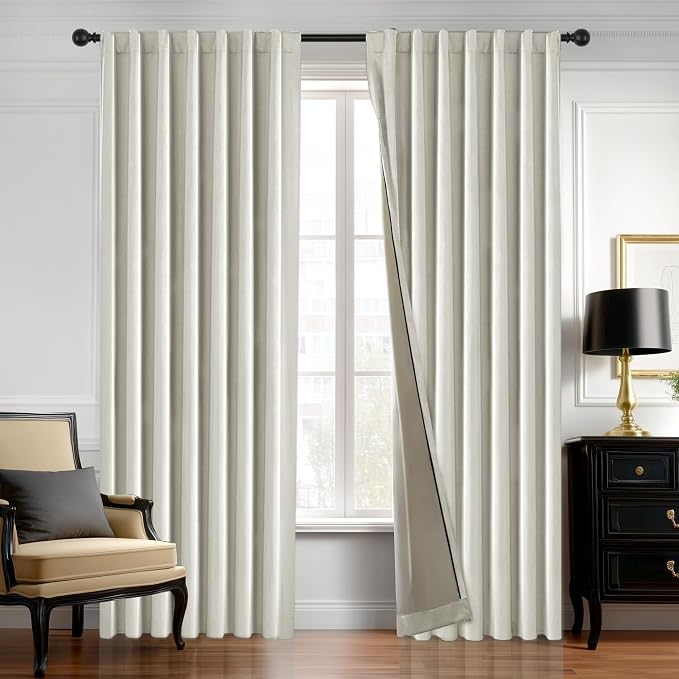 Deconovo Total Blackout Velvet Curtains 63 Inch by Unknown
