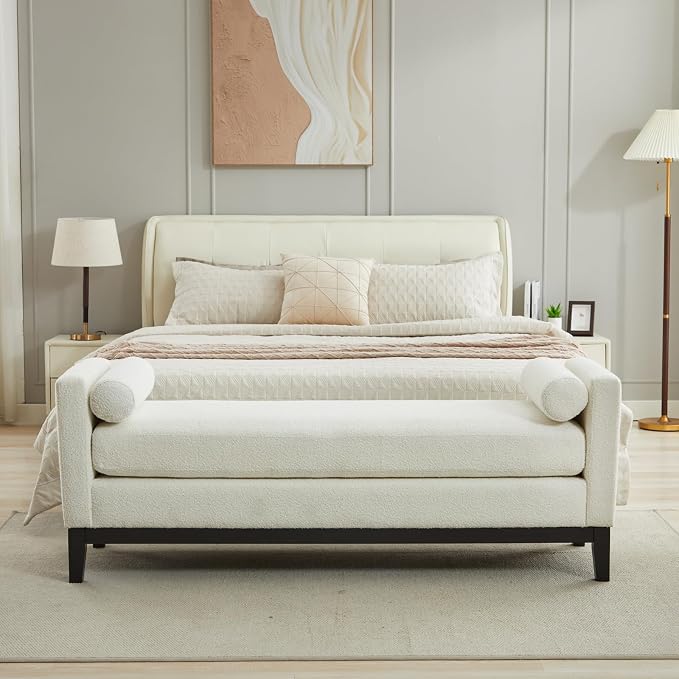 66.34" End of Bed King Size Bench Boucle - Image 7