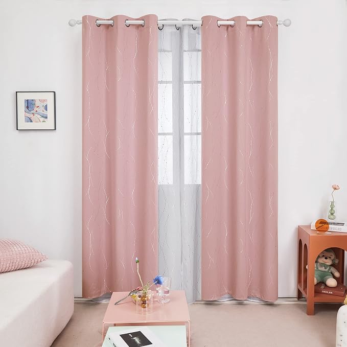 Deconovo Living Room Curtains 84 Inches Long, Thermal Insulated, Room Darkening - Image 2