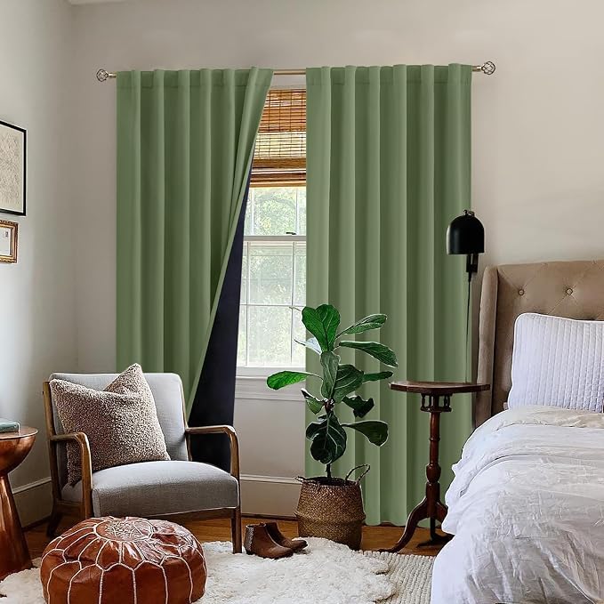 BGment Grass Green 100% Blackout Curtains - Image 9