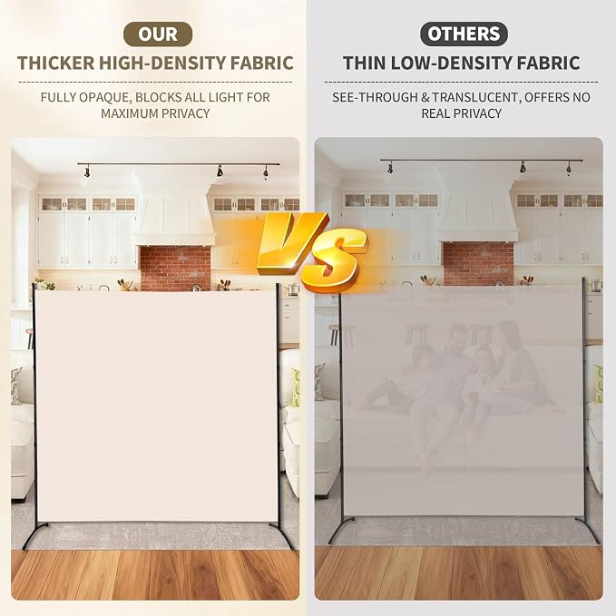 Extra-Wide 2 Panel Room Divider, Portable Privacy Screen - Image 4