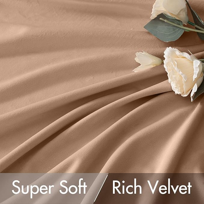 MIULEE Blush Beige Velvet Pinch Pleat Blackout Curtains W52 X L96 Inches | 2 - Image 5