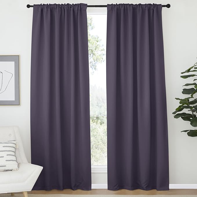 NICETOWN Bedroom Blackout Draperies and Window Treatment- 52 Width X 72 Length - Image 2