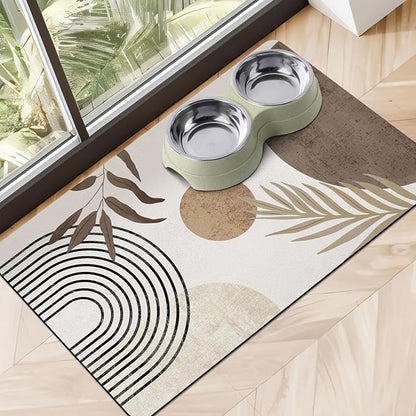 Dog Food Mats for Floors, Absorbent Dog Bowl Mat for Food and Water Dispenser Mat, Quick Dry Cat Food Mat Pet Supplies