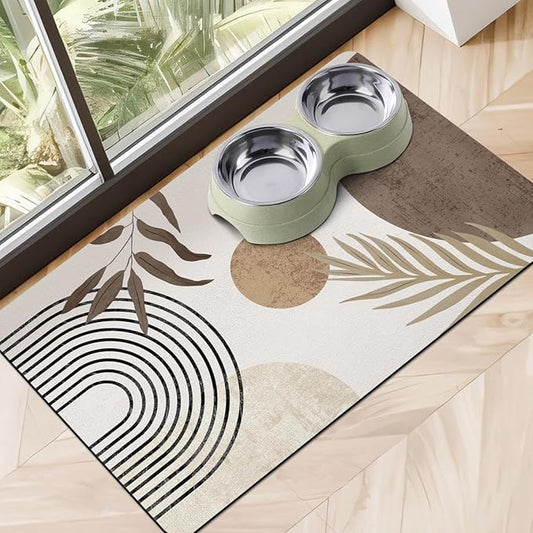 Dog Food Mats for Floors, Absorbent Dog Bowl Mat for Food and Water Dispenser Mat, Quick Dry Cat Food Mat Pet Supplies
