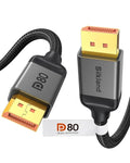 Silkland 80Gbps DisplayPort 2.1 Cable 5FT [VESA Certified], [8K@240Hz, 4K@540Hz 360Hz 240Hz] DP 2.1 Cable, HDR HDCP DSC 1.2a Display Port Cord Compatible FreeSync G-Sync Gaming Monitor 4090 7900XTX