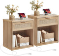 LEYAOYAO Rattan 23" Nightstands Set of 2 by LEYAOYAO-Findtheshiningpointofyourideallife%EF%BC%81