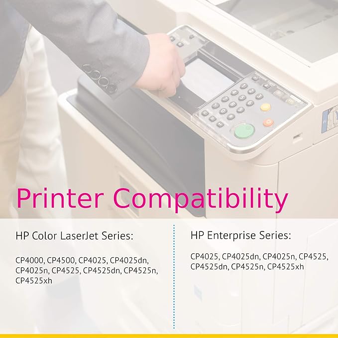 CS Replacement Toner Cartridge Compatible with HP CP4525 CE260A Black 647A Color CP4000 CP4500 CP4525 CP4525dn Enterprise CP4025
