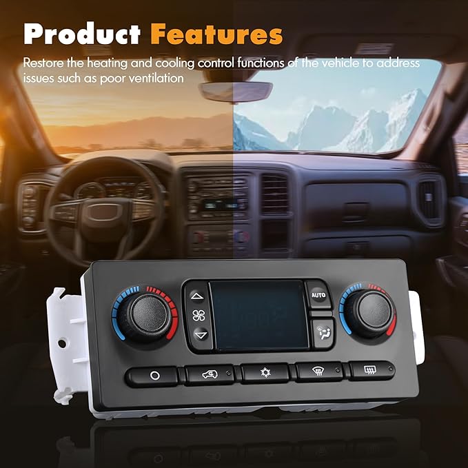 599-009 Climate Control Module A/C Heater Air Conditioning Panel Compatible with 2003-2007 Chevy Silverado GMC Sierra 1500 2500 3500 Suburban Avalanche Tahoe Yukon XL Hummer H2 Cadillac Escalade