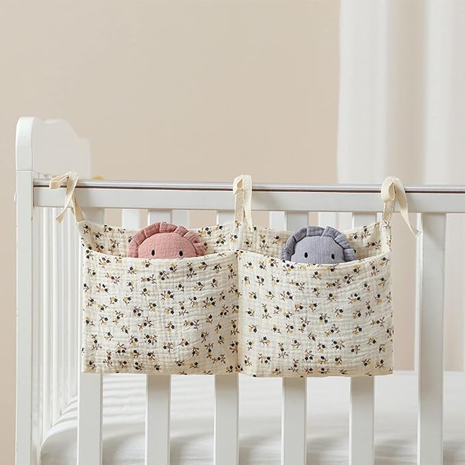 Bedside Organizer Bag Crib Hanging Bags Multipurpose Headboard Diaper Bag - Image 9