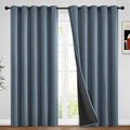 Yakamok Stone Blue Blackout Curtains 84 inches Long by Yakamok