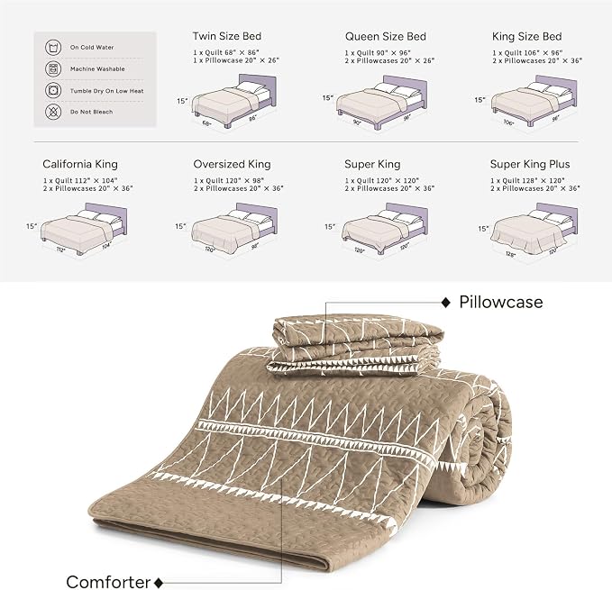 Taupe Quilts Queen Size - Image 6