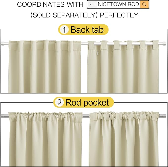 NICETOWN Room Darkening Curtains - Image 3