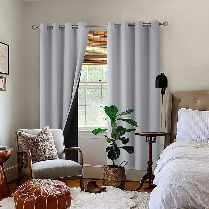 BGment Light Grey Blackout Curtains - Image 2