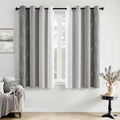 MIULEE Grey and Greyish White Ombre Blackout Curtains 52Wx63L Set of 2 | Full by MIULEE