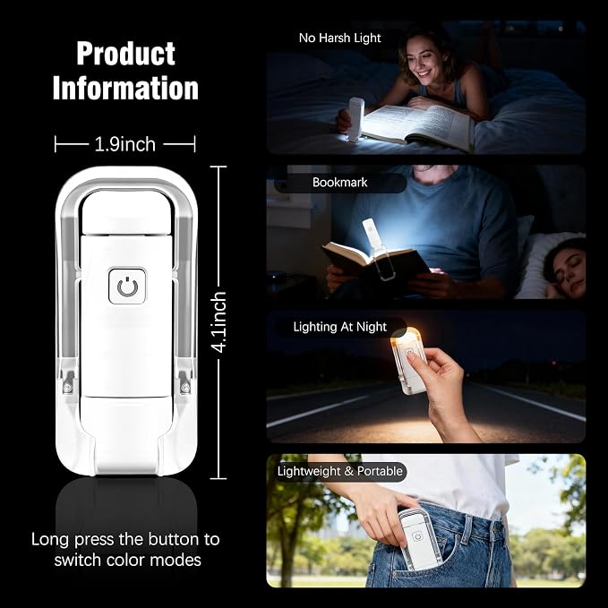 12 Pack Reading Light, Rechargeable Book Light - Image 5