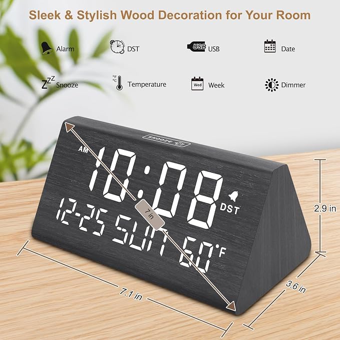 DreamSky Digital Alarm Clock for Bedrooms - Image 6