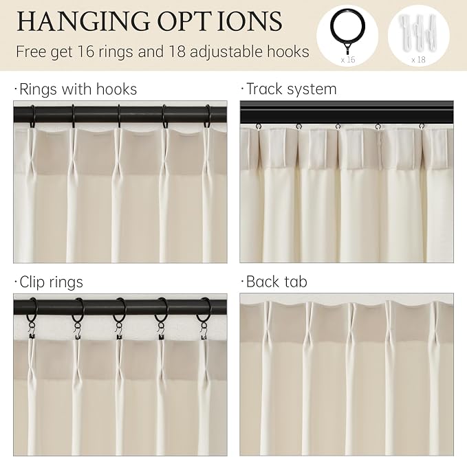 90 Inch Long Cream Velvet Curtains 2 Panels Super Soft Velvet Luxury Decorative - Image 4
