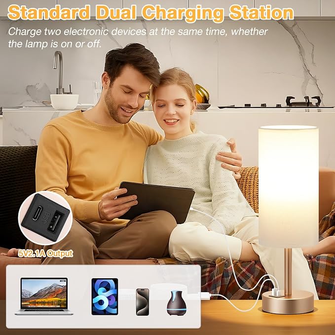 Dicoool Bedside Table Lamp for Bedroom - Image 4