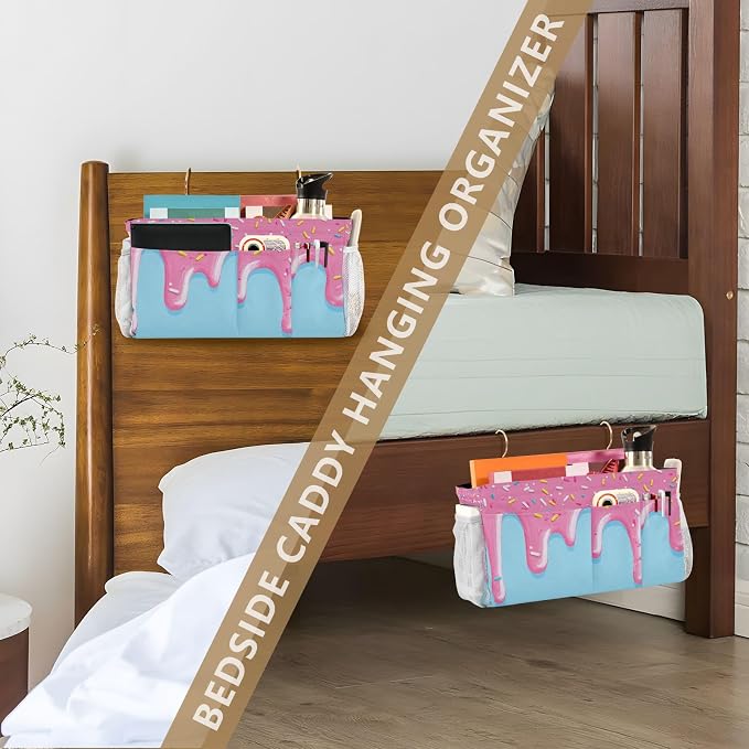 Bedside Caddy Hanging Bunk Bed Caddy Bed Organizer Hanging Pocket - Image 7