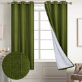 Diraysid 100% Blackout Curtains Olive Green Linen Curtains by Diraysid%2C+refresh+your+life