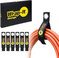 Heavy-Duty Wrap-It Storage Straps, 7-inch (6 Pack) - Hook and Loop Tool Cord Organizer, Extension Cord Hanger, Kitchen Cord Keeper, Cable Straps for Cords, Hoses, Rope, RV, and Garage Organization
