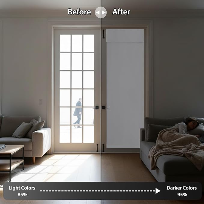 RYB HOME Room Darkening Curtain Privacy Window Drape - Image 5