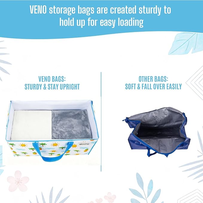 VENO Moving Bags, Wide Open Top, Tropical Island, 6 Pack | Moving boxes - Image 6
