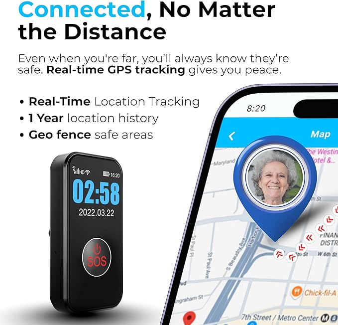 SecuLife New 2026 Fall Alert Device, Medical Alert Pendant with for Seniors, SOS Call, GPS Tracking & Reminders – Wearable Emergency Necklace for Elderly, Waterproof, 2-Way Calling, Panic Button