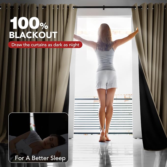 Deconovo High Density 100% Blackout Curtains, Thermal Insulated & Energy Saving - Image 6