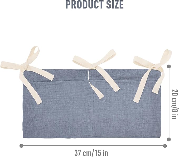 Cinaci 2pcs Cotton Pram Stroller Caddy Baby Crib Hanging Organizers Storage - Image 2