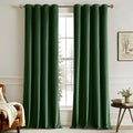 MIULEE Velvet Curtains Christmas Emerald Green 52 x 96 Inch Length Set of 2 | by MIULEE