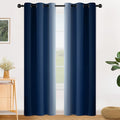 SimpleHome Ombre Blue to Grey White Curtains by SimpleHome