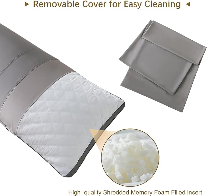 WhatsBedding Memory Foam Body Pillow - Image 3