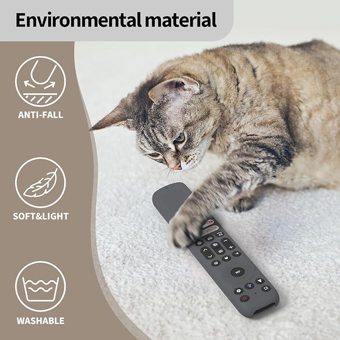 Hi Color Silicone Cover for TCL RC813 FMB1/RC923/RC902V Remote Protective Case Sleeve for TCL Smart TV Remote RC813 FMB1 Case Cover (Dark Grey)