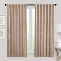 RYB HOME Velvet Curtains 72 inches Length, Back Tab & Rod Pocket Soft Fabric by RYBHOME