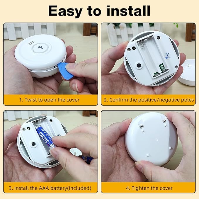 Douevo WiFi Water Leak Sensor, 100 dB Water Alarm Leak Detector, for Home, Basement, Bathroom, Kitchen(3 Pack)