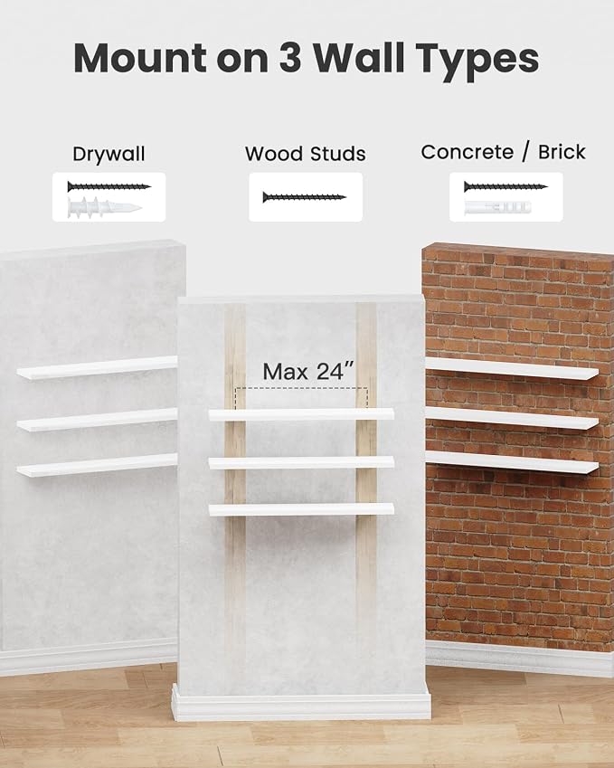 Amada 35.4" Floating Shelves for Wall Decor & Storage, Living Room, 22 lbs - Image 7