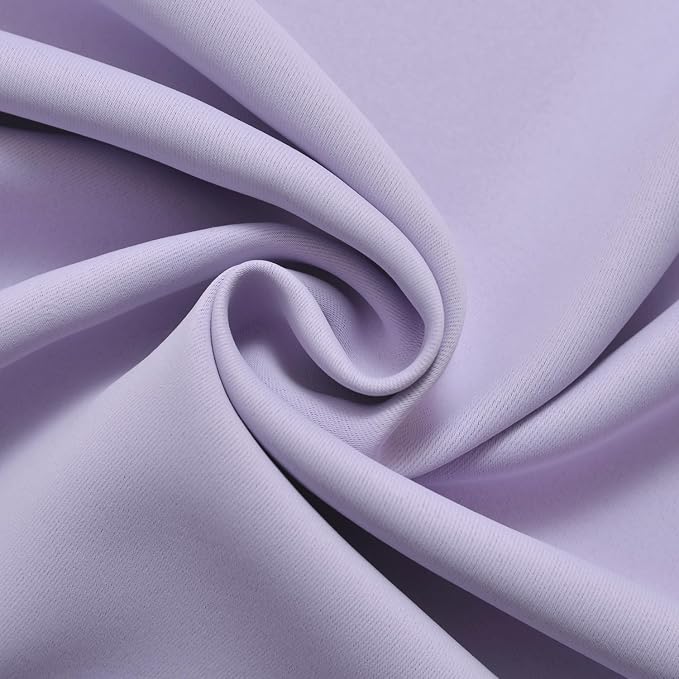 COSVIYA Grommet Room Darkening Lilac Curtains 90 inch Long - Image 5