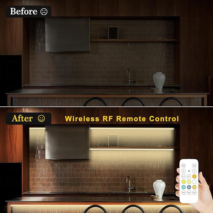 COB LED Strip Light,CCT Dimmable Strips Light,2700K-6500K,6.56ft/2m,8mm Wide,CRI90+ 24V LED Strips Kit with Bluetooth APP Control/Music Mode,for Bedroom,Kitchen,DIY Lighting