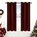 COSVIYA Grommet Room Darkening Burgundy Curtains 63 inch Long by COSVIYA