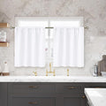 BGment Short White Kitchen Curtains 30 Inch Length by BGment