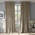 MIULEE Taupe Velvet Curtains 52x90 inches Luxury Blackout Curtains | Thermal by MIULEE