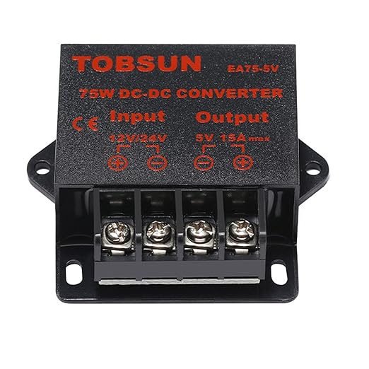 MGGi DC/DC 12V 24V to 5V 15A 75W Voltage Reducer Converter Regulator, Step Down Converter Regulator DC to DC Waterproof Power Supply Module Buck Transformer