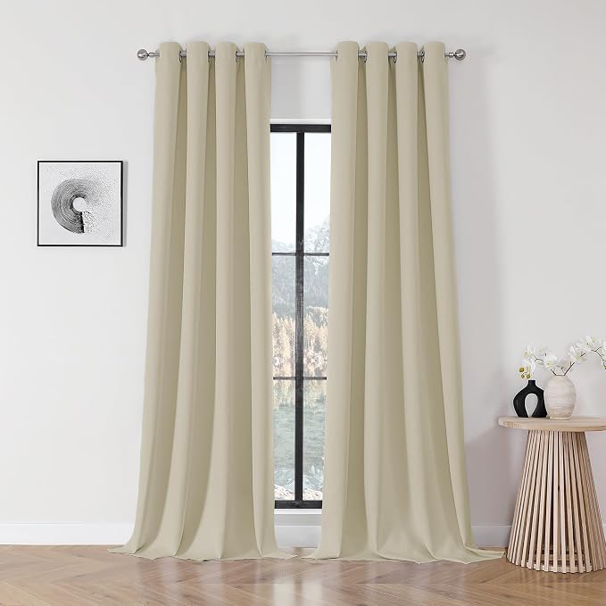 Joydeco Blackout Curtains 108 Inch Length 2 Panels Set, Thermal Insulated Long by JOYDECO