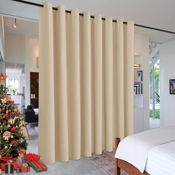 RYB HOME Extra Wide Curtains for Bedroom Closet Office Living Room Divider | by RYBHOME