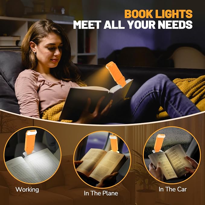 Book Reading Light Rechargeable Clip on Book Lamp - Image 6