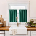 RYB HOME 100% Blackout Bathroom Curtains Over Sink 30 inches Long | Heat UV by RYBHOME