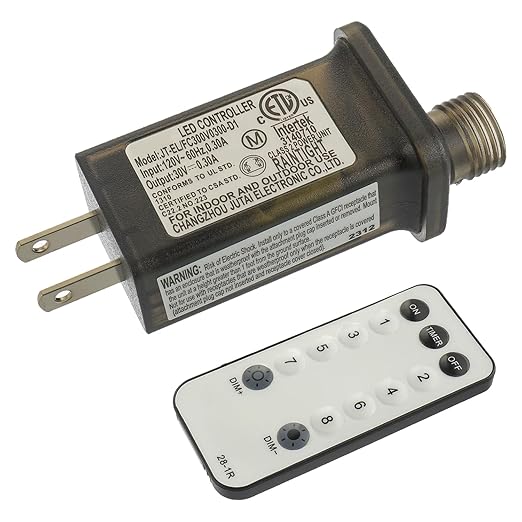 SIGANDG 30V 9W 8 Mode LED Controller with Memory Function and IR Remote Control Low Voltage Transformer for Holiday String Lights,not Fit for 8 Mode with Control Box and 1 Mode String Light(1 pcs)