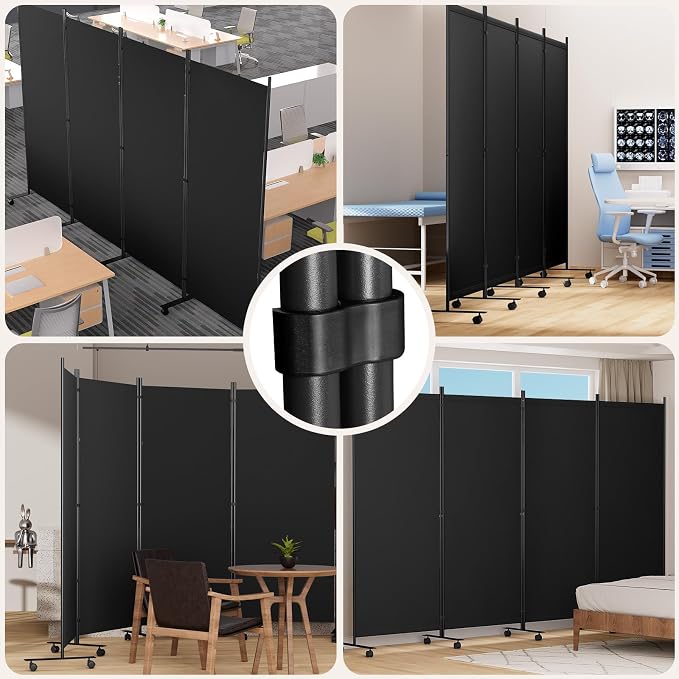 Room Divider 136'' Wide Folding Room Divider Panel - Image 8